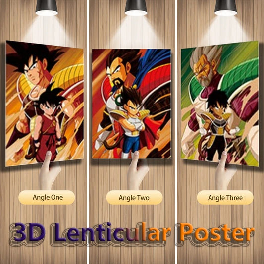 Póster lenticular Familia Saiyan