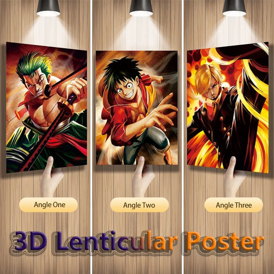 Póster Lenticular Zoro & Luffy & Sanji